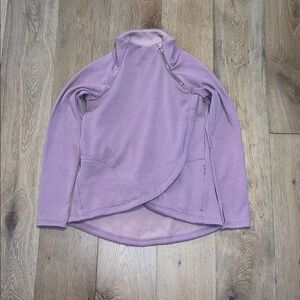 Athleta Cozy Karma Asym Pullover Size xs light purple warm cozy pockets athletic